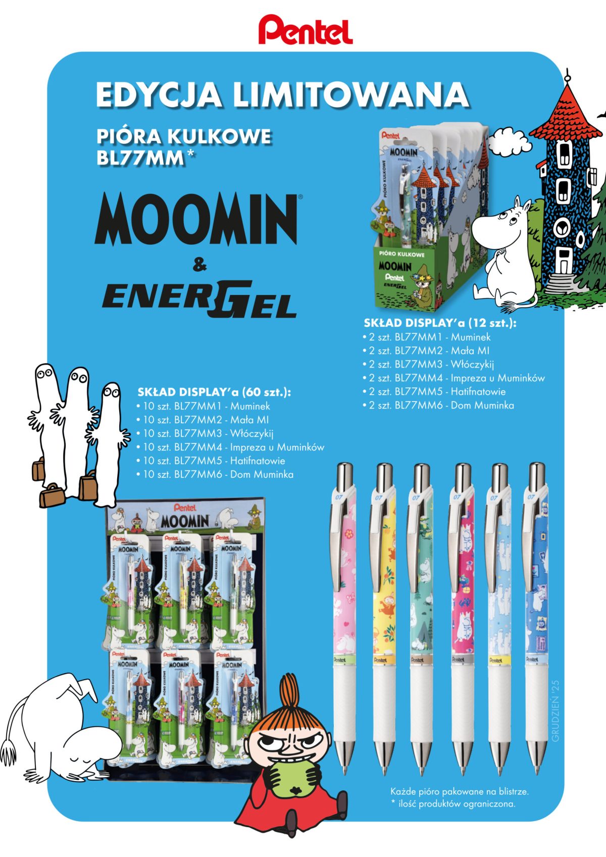 Muminki - Cienkopis Pentel Energel BL77MM Impreza u Muminków - seria limitowana - obrazek 3