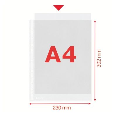 Koszulki A4 ESSELTE groszkowe 35mic A'100 16690 - Arioo.pl