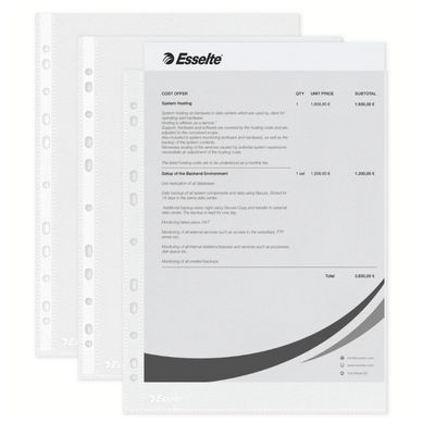 Koszulki A4 ESSELTE groszkowe 35mic A'100 16690 - Arioo.pl