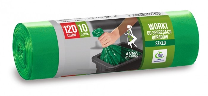 00717a4e-2c15-42ae-95db-80a80e556664.jpg Worki na śmieci ANNA ZARADNA 120L zielone A'10 - obrazek 1