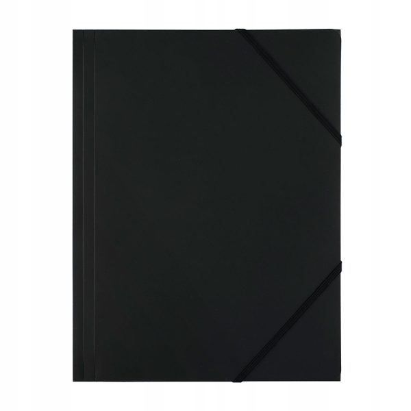 Teczka z gumką A4 D.RECT PP czarna - Arioo.pl