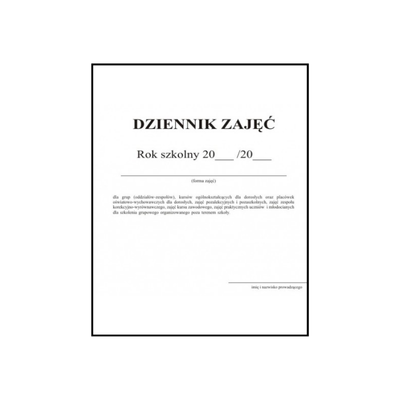 dziennik zajęć
