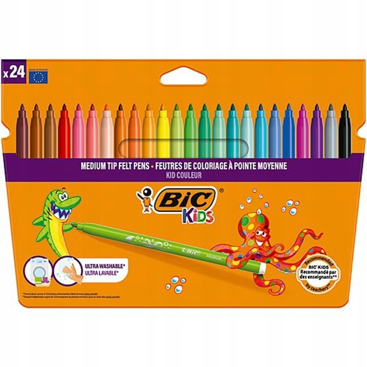 2da3fa7c-b3bb-4ff9-a2d5-6b050681bada.jpeg BIC KIDS FLAMASTRY KID COULEUR 24 - obrazek 1