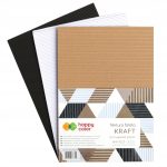 Tektura falista Happy Color A4 10 ark Kraft