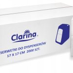 Serwetki do dyspensera 17x17cm białe 2000 sztuk