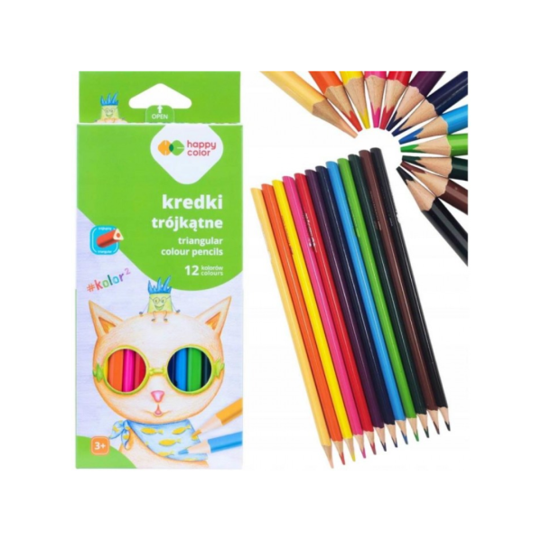 Kredki trójkątne Happy Color - Arioo.pl