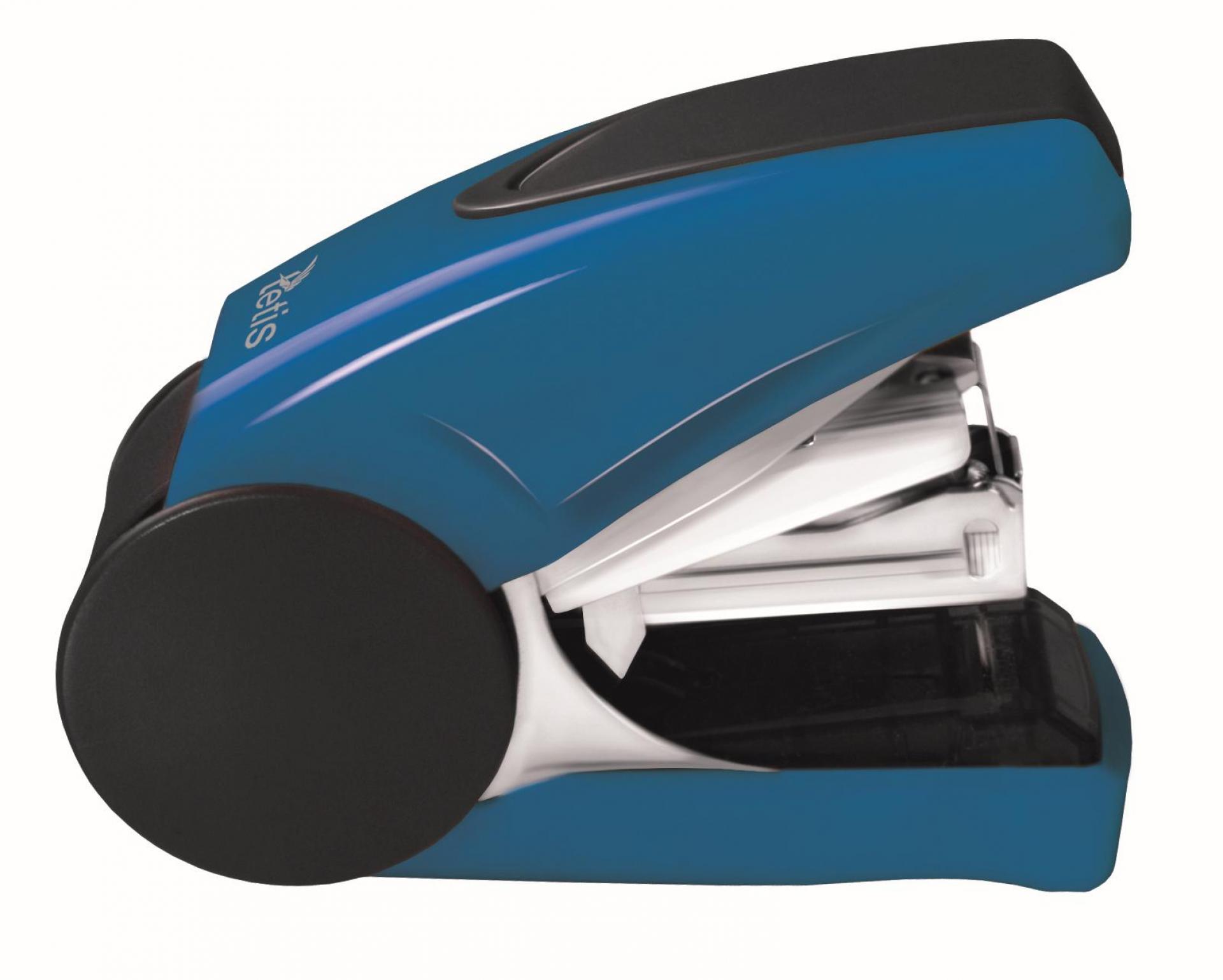 54f55bba-9774-4248-ad30-9de4fec823e3.jpg Zszywacz TETIS mini GV080 nieb.-czarny 20k - obrazek 1