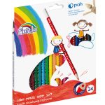 Kredki trójkątne Fiorello Super Soft mix 24 kol.
