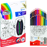 Kredki trójkątne Fiorello Super Soft mix 36 kol.