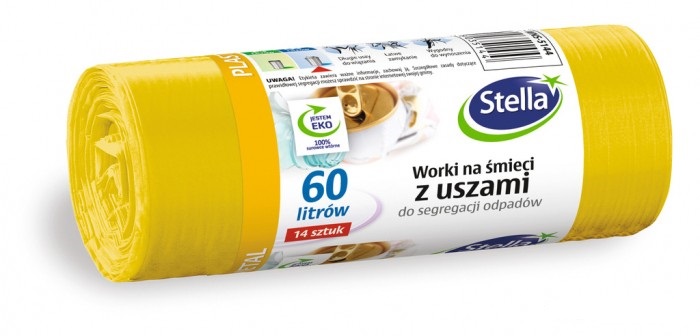 7d90ae8e-4c0c-4998-8f3c-8a9e410d8087.jpg Worki na śmieci STELLA PACK 60L do segr.żółte A'14 - obrazek 1