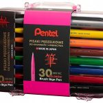 Marker dekoracyjny, do papieru, permanentny wielokolorowy Pentel 30 szt.