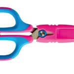 Nożyczki szkolne TETIS GN265-NR 135MM  nieb.-róż.