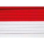 Bibuła marszczona Happy Color czerw-biała 10 arkuszy