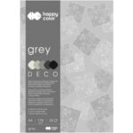 Blok DECO GREY A4 170G 20ark Happy Color