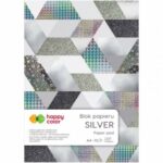 Blok ozdobny A4 HAPPY COLOR SILVER 10 arkuszy