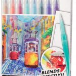 Pisak Brush Pentel Landscape 8 Sztuk Dwustronne Pędzelek Paletka