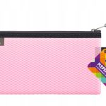 Koperta TETIS z suwakiem metal. DL różowa