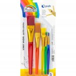 Pędzle szkolne FIORELLO kolorowe 5 szt. GR-PK05