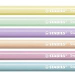 Ołówki z gumką STABILO SWANO HB pastel 6 sztuk