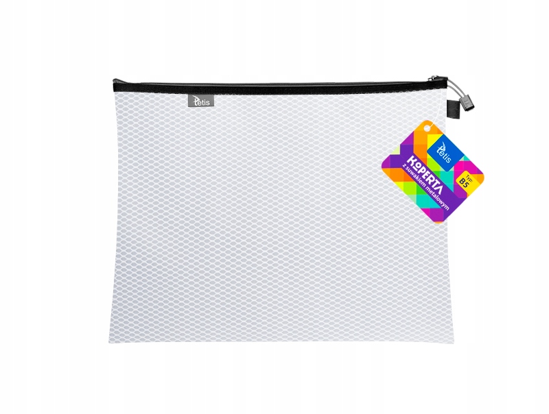 fa89417b-3f42-4e4d-a698-a1017b2faa84.jpeg KOPERTA Z SUWAKIEM METALOWYM B5 BIAŁA BT608-B - obrazek 1