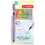 Flamastry STABILO PEN 68 PASTELlove 12 kolorów