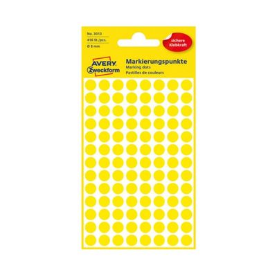 Etykiety AVERY 8mm kółka do oznaczania żółte - Arioo.pl