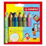 Kredki STABILO WOODY 3in1 DUO zestaw 6 kol + tempe