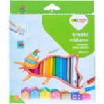 Kredki szkolne trójkątne ołówkowe 24 Happy Color