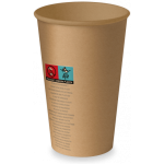 Kubek papierowy 400ml kraft CLARINA 50 sztuk doliczona opłata SUP