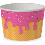 Miseczki do lodów pink ice cream 130ml 50 szt doliczona opłata SUP