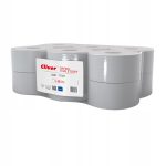 Papier toaletowy jumbo CLIVER 130/1 szary 12 rolek