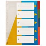 Przekładki TETIS A4 1-5 PP BP630-5 numeryczne