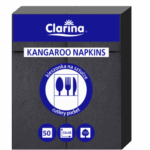 Serwetki kangurki na sztućce 38x32cm czarne 50 sztuk 2 warstwy