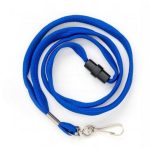 Taśma wypinająca z karabińczykiem niebieska