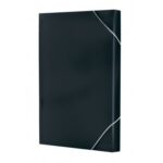 Teczka harmonijkowa TETIS czarna gumki narożne
