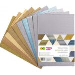 Tektura falista Gold/Silver Happy Color A4 10ark.