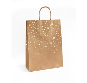 torebki-kraft-zlote-gwiazdki-33x10x24-cm-galeria-papieru-7c17db26caad4de9b8695238f15e1562-a7a5ad72 Torebki papierowe KRAFT złote gwiazdki 5 szt roz L - obrazek 1