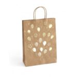 Torebki papierowe KRAFT złote balony 5 szt roz. L