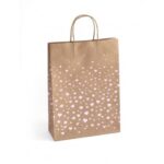 Torebki papierowe KRAFT różowe serca 5 szt roz. L