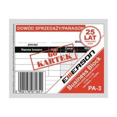 Dowód sprzedaży paragon EMERSON PA-3 Dowód sprzedaży paragon EMERSON PA-3 - Arioo.pl